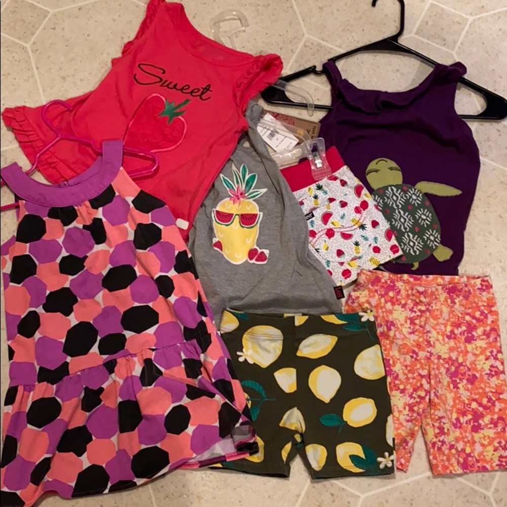 LOT of 7 pieces summer girls shots/tanks